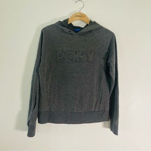 Pony grey medium hoodie without string